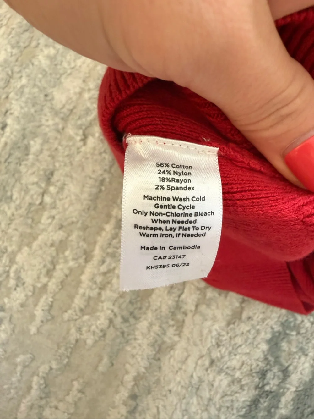 Talbots Red Ribbed Turtleneck Sweater - Picture 5 of 5